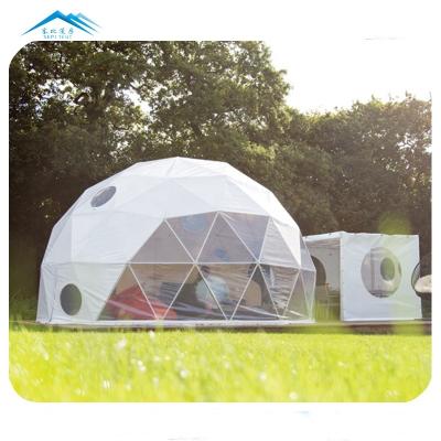 China High quality PVC waterproof 5m 6m 8m geodesic luxury glamping dome tent hotel tents outdoor for sale for sale