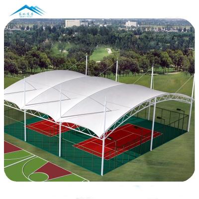 China Waterproof Membrane Structure Tent Wind Resistant Fabric Tensile Sport Court Tent For Tennis Basketball Football Cover R à venda