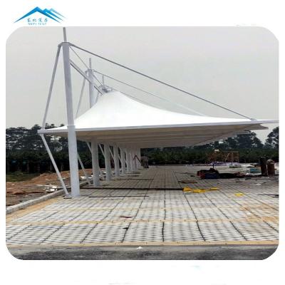 Китай Outdoor garden steel frame adjustable column car parking garage PVDF roof shed tent продается