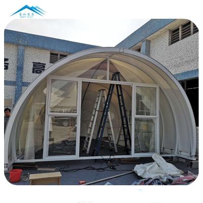 China Urable Luxury PVDF Membrane Structure Waterproof Shell Tent Steel Resort Topic Hotel Villa Shell Hotel Tent en venta