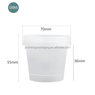 China Cosmetic Ready To Ship New Logo Small Screw Lot Plastic Body Butter Bottles Reusable Custom Airtight Lid Cosmetic Jar With Lids PP for sale