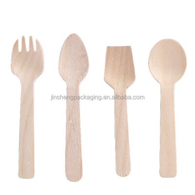 China Wholesale Price Wooden Spoon Fork Cutlery Cute Quick Cutlery Recyclable Eco Friendly Biodegradable Disposable Shipping for sale