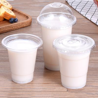 China Food Grade Printing Design Logo 12oz 16oz 24oz Eco - Friendly Custom Bubble Tea Cups Milk With Lid for sale