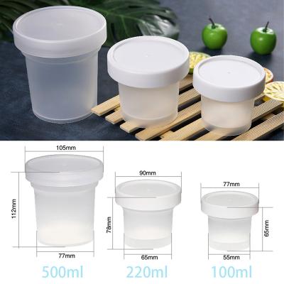 China Freezer safe. 100g 200g Non Leakage Maker Logo Eco-Friendly Twist Lid Wire Matte Finish Custom Printed Silk Pudding Plastic Cup With Lid for sale