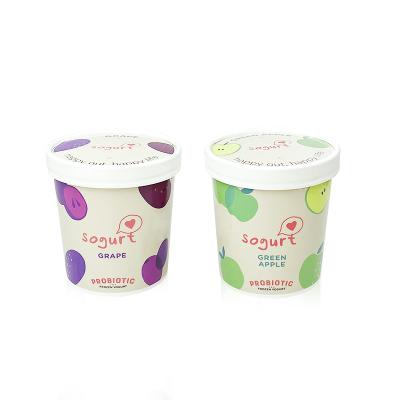 China LOW MOQ fast shipping recycled materials delivered 16oz duty ice cream cup paid paper cup with cover for sale