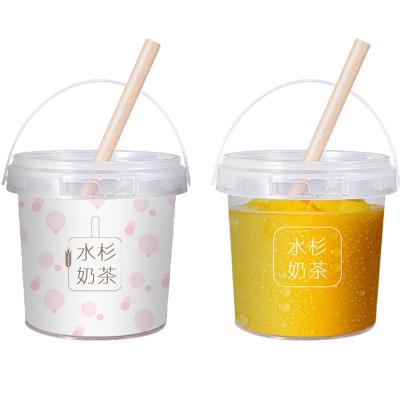 China High Quality Custom Logo Recycled Materials Ready To Ship Food Grade PP Plastic Clear Ice Cream Container 500g 1kg With Lid for sale