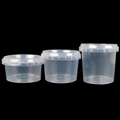 China Jinsheng single wall ready to ship 500g moq small plastic soup container with lock lid for sale