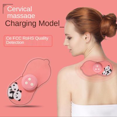 China Mini Massage Patch Vibration Hot Portable Electric Cervical Shoulder Muscle Relaxation Spine Body Sales Neck Body Back Massager for sale