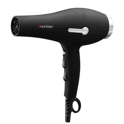 China 2000w Hot Air Hair Dryer Professional Popular Ionic Black Hair Dryer OEM AC Motor for sale