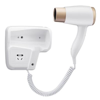 China 2021 New Hotel Style Mini Hair Dryer Whiter Wall Mounted With for sale