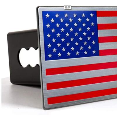 China American Flag Metal Trailer Hitch Cover for 2 inch Receivers for sale