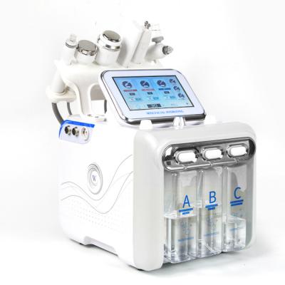 China Pigment Removal 6 in 1 Hydra Dermabrasion Jet Peel Oxygen Microdermabrasion H2O2 Facial Oxygen Machine for sale