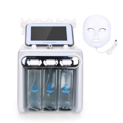 China Pigment Removal 7 in 1 Facial Jet Peel Oxygen Microdermabrasion Hydra Skin Facial 7 Colors Led Mask Machine for sale