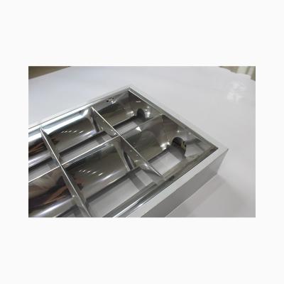 China Iron Led Tube / Fluorescent Tube Led Troffer Lights Panel Fixture Surfaced Mounted Grill Lamp 2*36w Ceiling Canopy Fixture for sale