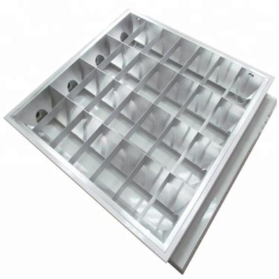 China Modern Made In Grille Eficiencia Alta Fixture China Fluorescent T8 Led / Fluorescent Canopy Lamp for sale