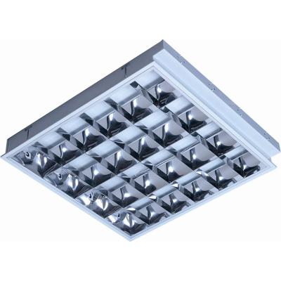 China Modern Office Project Recessed T8 Alta Fluorescent Eficiencia Lighting Aluminum Grille Light for sale