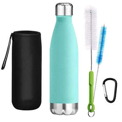 China Leakproof 500ML Vacuum Insulated Travel Water Bottle Double Walled Viable Cola Shape Stainless Steel Water Bottle for sale