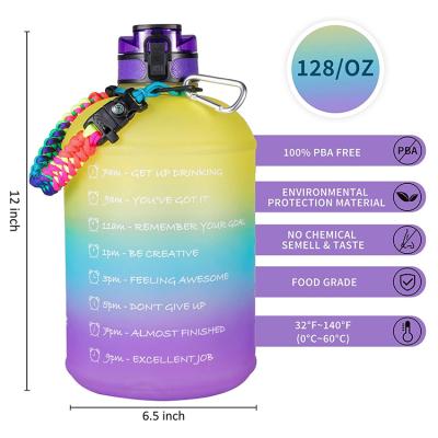 China 2.2 L Viable Free Jug Plastic Logo Fitness Gallon Custom 1 Gallon Sports Water Bottle BPA Gym Pots for sale