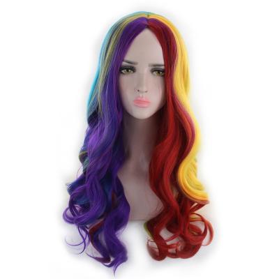 China Body Wave 2022 Hot Sale Wholesale Highlight Wig Anime Cosplay Wig Straight Color Synthetic Wigs for sale