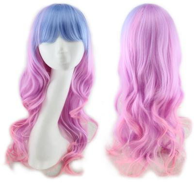 China Costume Multi Curly Part Wig Body Wave Color Cosplay Anime Anime Hair Long Curly for sale