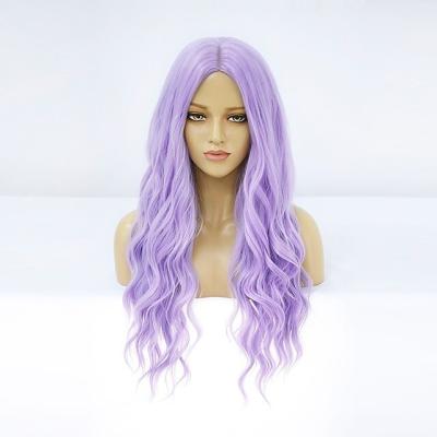 China 2022 Amazon Hot Selling Body Wave Hair Body Wave Synthetic Hair wigOther Purple Blue Wig for sale