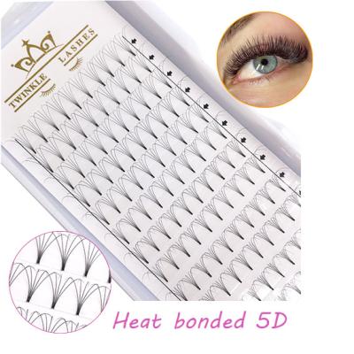 China Natural Long False Eyelashes Synthetic Hair Pre Made Fans Storage Tray 5d Short Rod Lash Extensions for sale