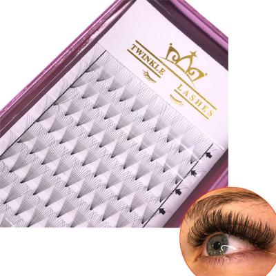 China Cruelty Free Natural Long And Vegan Lash Extension Pre Made 10d Korean PBT Fibers Volume Fans False Eyelashes for sale