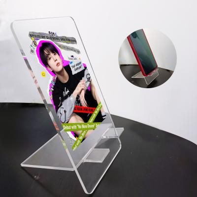 China Adjustable Korean version of the transparent cute lazy mobile phone stand desktop bracket mobile phone support frame detachable for sale