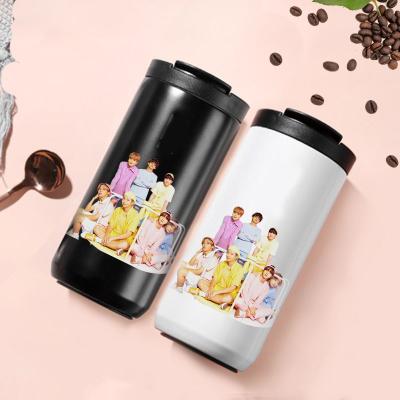 China New 2021 stainless steel vacuum flask vacuum flask kpop bulletproof korean youth viable league surrounding bulletproof coffee cup BP mug custo for sale