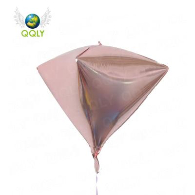 China Wholesale Design 4D Diamond Helium Balloons New Party Cube Shaped Foil Balloons for Party Birthday Wedding Decoration for sale