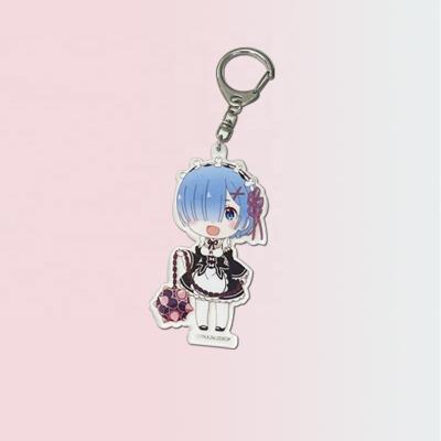 China Plastic Holographic Charms Clear Acrylic Custom Printed Transparent Hologram Key Chain To Make Your Own Acrylic Key Chain With Anime for sale