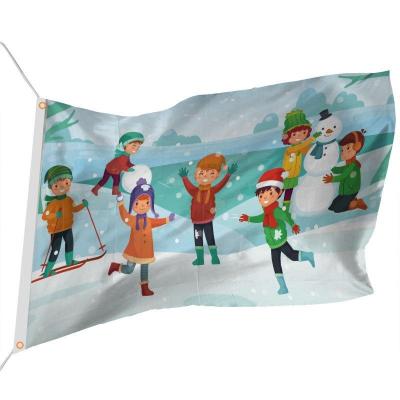 China Polyester Wholesale Manufacturing Flags Banners Seasonal Seasonal Merry Christmas Decoration Flag for sale