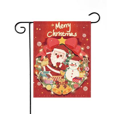 China Health Care Institution New China-Made Christmas Series Outdoor Polyester Garden Flag Pole Garden Flag Garden Decoration Giant Welcome Flag for sale