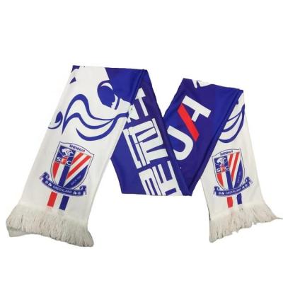 China Hot Sale Wholesale Polyester Football Fan High Quality Double Side Scarf Printing for sale