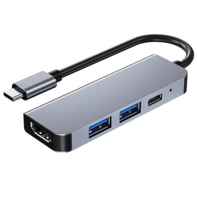 China Type-c expansion dock four-in-one splitter usb hdtv hub docking station notebook conversion multifunctional type-c 4 in 1 for sale