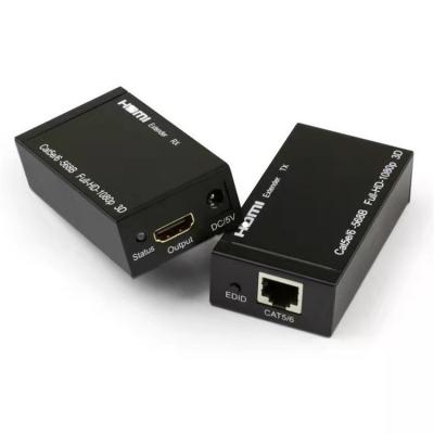 China Signal Transmission Cat 6 Ethernet IP TCP HD Signal To Lan Converter 1080p 3D HD Receiver TX RX 60M HD Extender for sale