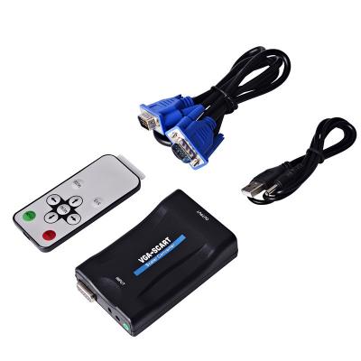 China VGA to SCART Video Converter VGA to Scart Converter with HD Remote Converter HY-VGA to SCART for sale