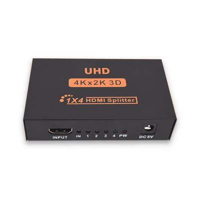 China 4K 2160P 1080P 3D HDCP FULL HD 4 Port Splitter 1X4 1x2 1 4K HD x 4 1 in 4 Out Hub Repeater Amplifier HDTV Changer 5 x 4 x 2.9 inch for sale