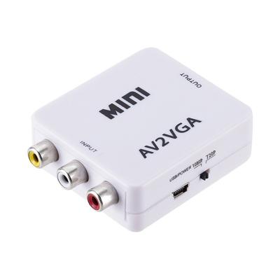 China Mini RCA To VGA Converter AV To VGA Audio AV2VGA Conve rsor HY-12H for sale