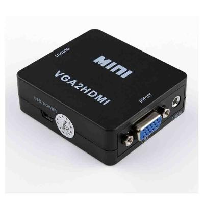 China 1080P MINI VGA to HDM-I to HDM-I VGA2HDM-I Video Converter Box VGA Adapter for sale