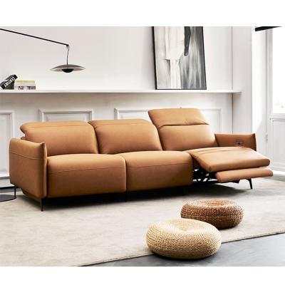 China 3 Seater Foldable Modern Recliner Functional Electric Recliner Sofa Set Furniture Living Room Leather Sofa for sale