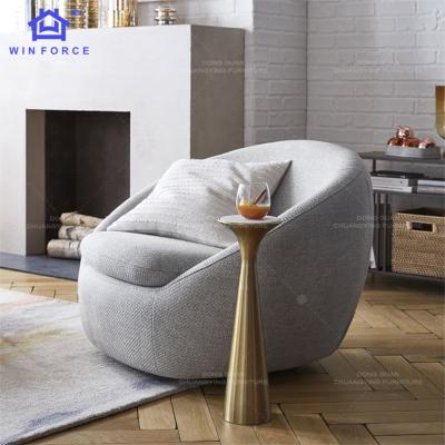 China Wholesale Modern Simple Reclining Sofa Chair Living Room Single Lounger 1 Seater Fabric Sofa Chair for sale