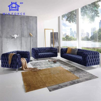 China High Quality European Divan Stretch Sofa Furniture Chesterfield Sofa Set Modern Style Multicolor for sale