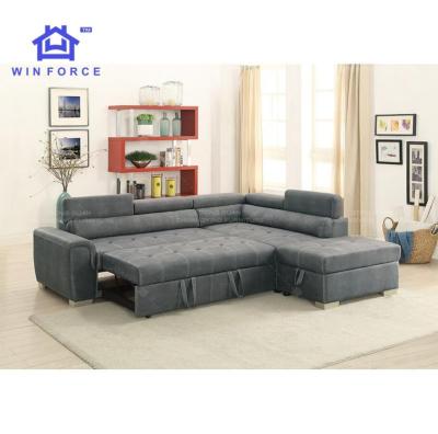 China (Other)Adjustable Modern Corner Sofa Living Room Furniture Sofa With Bed Cloth Living Room Sofa Bed With Storage for sale