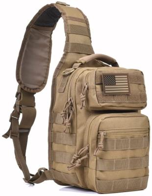 China With USB FREE SAMPLE Sling Shoulder Sling Military Backpack Tactical Packet Bag Small Range Bag Day Pack Tan for sale