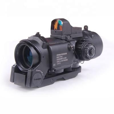 China Tactical Riflescopes Hunting Scope 4x Optics Fixed Dual Function Scope With Mini Red Dot Sight Gun Hunting Weapons GSP0302-M for sale