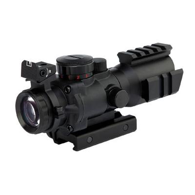 China Tactical Red Green Blue Army Scope 4x32 Rifle Scopes Aluminum Alloy Guns And Weapons Illuminated With Three Rail On Top Dot Optic Sight for sale