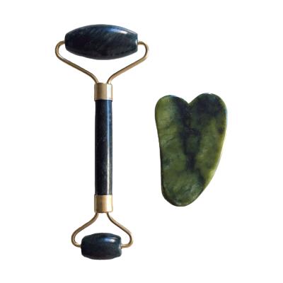 China Natural Jade Facial Guasha from Face Jade Roller body care Physical Therapy Massage Tools for sale