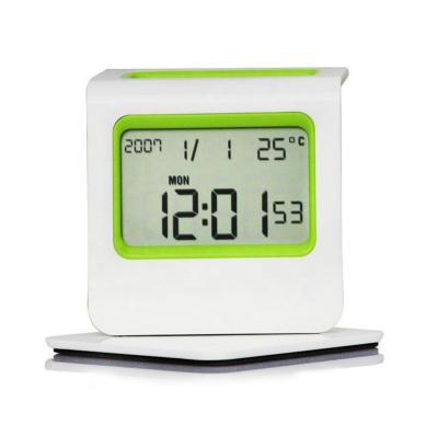 China Solar Calendars Digital Alarm Clock With Temperature And Week Display For Sale for sale