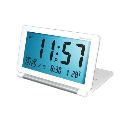 China Portable Multifunction Digital Nap Alarm Clock Mini Travel Folding Calendars Table Desk Foldable for sale